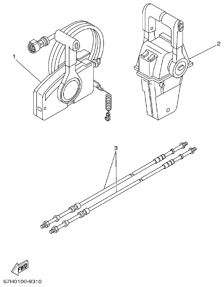 Yamaha A1 REMOTE CONTROL BOX parts diagram